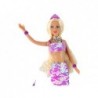 Mermaid Doll Purple Long Blonde Hair Mermaid Tail Sequins