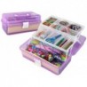 Purple Expandable Suitcase Set Artistic Creative Plastic DIY