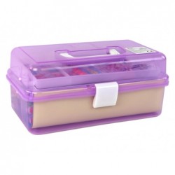 Purple Expandable Suitcase Set Artistic Creative Plastic DIY