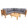 Garden furniture set FINLAY table, corner sofa