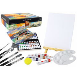 Set of Acrylic Paints and...