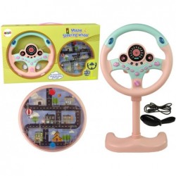 Pink Interactive Steering Wheel On Foot Sounds Lights City Maze Ball