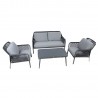 Комплект садовой мебели HELA стол, диван и 2 кресла, серый