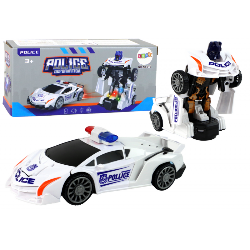 Robot Car Police White 2in1 Transformation