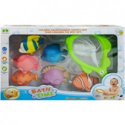 Big Set of Toy Fish For Bathing + Strainer