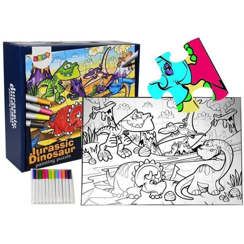 Jurassic Dinosaur Painting Puzzle 24 parts