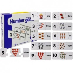 Educational Puzzle English Numbers 10 Connections