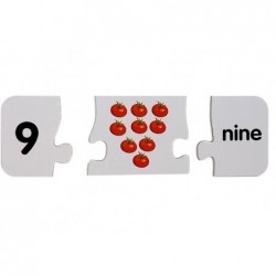 Educational Puzzle English Numbers 10 Connections