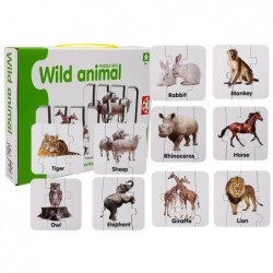 Educational Puzzle Wild Animals Puzzle 10 English Connections