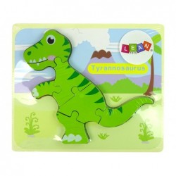 Wooden Isanosaurus Green Dinosaur Puzzle