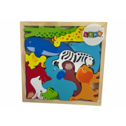 Wooden Puzzle Animals to...