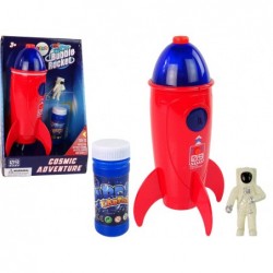 Astronaut Rocket Soap Bubble Machine Red