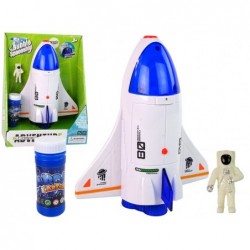 Astronaut Rocket Soap Bubble Machine White