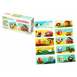 'My house' puzzle Where animals live 13074