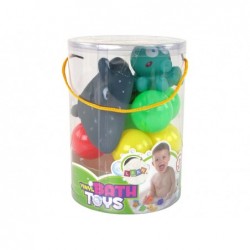 Set of rubber ball bath toys