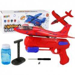 Airplane Soap Bubbles Launcher Gun Red