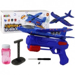 Plane Soap Bubbles Launcher Gun Blue