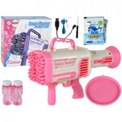 Soap Bubble Machine Soap Bubbles Electric Gun Pink