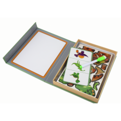 Educational Magnetic Puzzle Set With a Dinosaur Theme