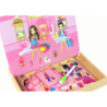 A set of educational magnetic puzzles with a Barbie motif