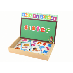 A set of educational magnetic puzzles with a multifunctional board