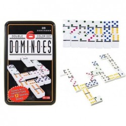 Domino Dominoes Dominos In A Metal Box  28PCS