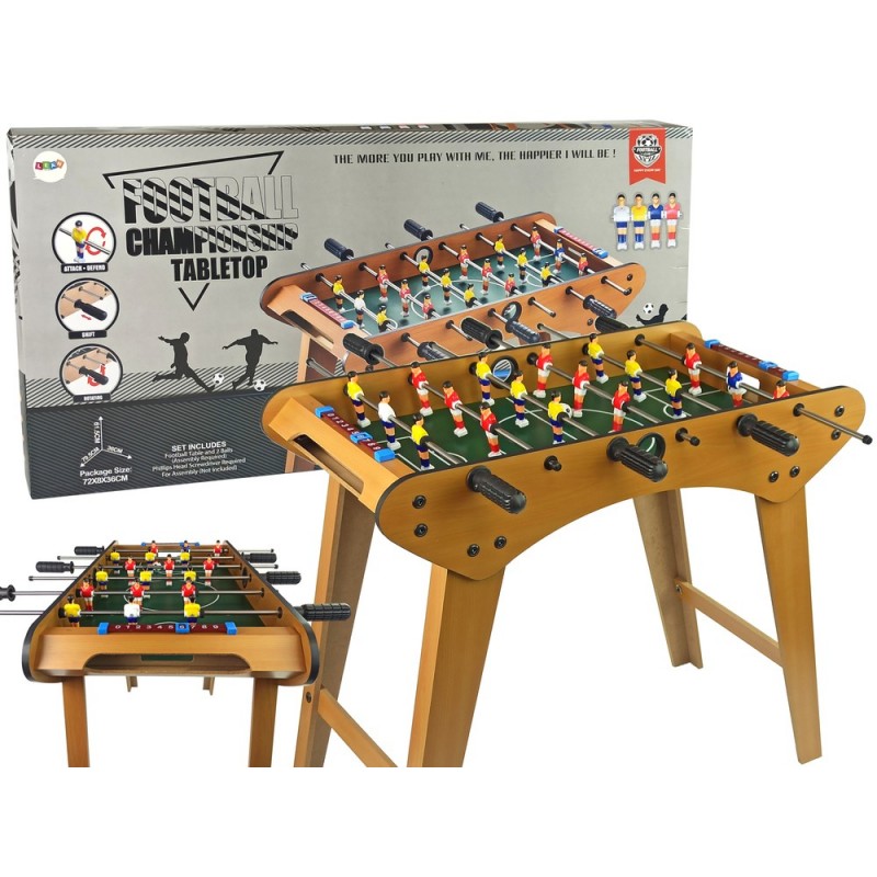 Large Wooden Soccer Table Playing Foosball