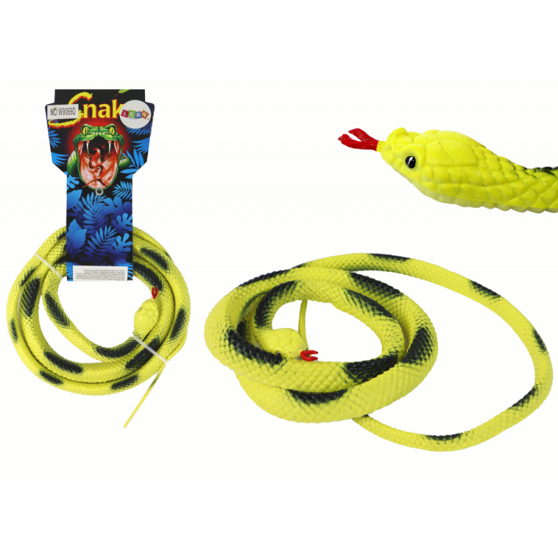 Artificial Rubber Coral Snake Yellow with PVC patches
