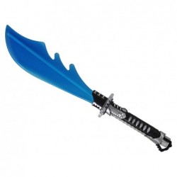 Glowing Machete Blue Battle Weapon