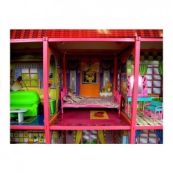 Dolls' House - Large Villa with Furniture + FREE DOLL
