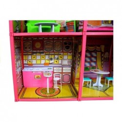 Dolls' House - Large Villa with Furniture + FREE DOLL