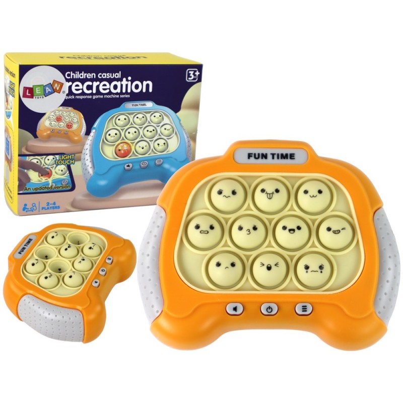 Pop It Battery Operated Sensory Game Console Lights Sounds Yellow