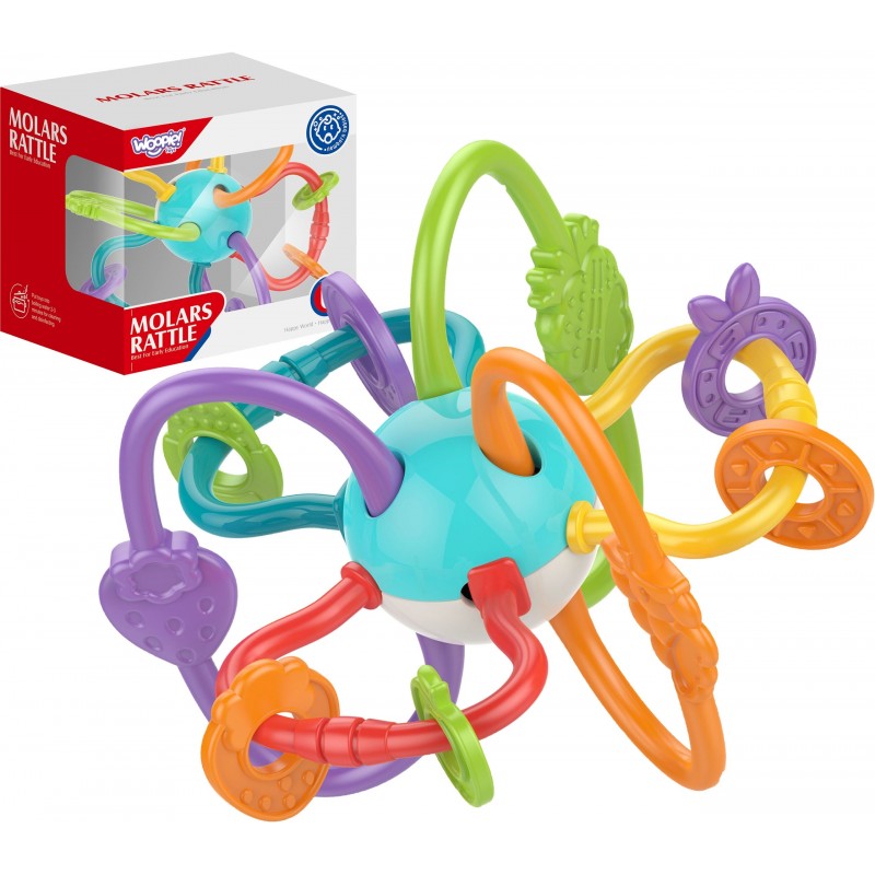 WOOPIE BABY SENSORY TOY RATTLE TEETHER 2in1