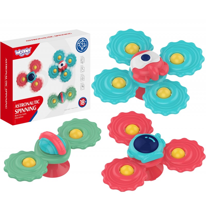 WOOPIE BABY Spinner Teether with Suction Cup Set of 3