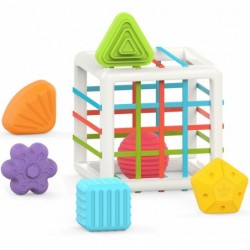 WOOPIE BABY Flexible Sensory Cube Sorter for Children Colorful Shapes