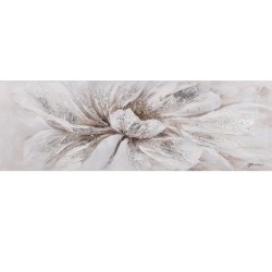 Масляная картина 50x150см, белый цветок