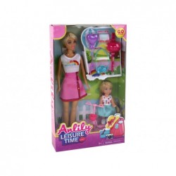 Anlily Children's Dolls Mother and Daughter Blonde Hair Scooter 8 El.