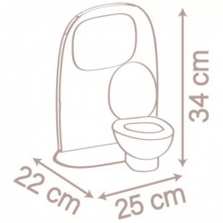 Smoby Baby Nurse Double Sided Toilet Bathroom For Dolls with Accessories