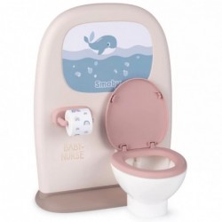 Smoby Baby Nurse Kahepoolne tualett-vannituba nukkudele koos tarvikutega
