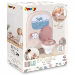 Smoby Baby Nurse Kahepoolne tualett-vannituba nukkudele koos tarvikutega