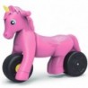 FEBER Pink Unicorn Race Ride on Wide Wheels