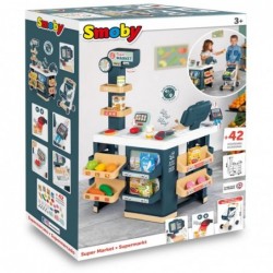 SMOBY Supermarket Store with Electronic Cash Shopping Cart and Scanner