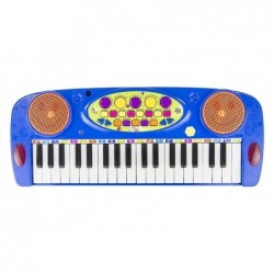 Keyboard Organ with Microphone On Stand Blue