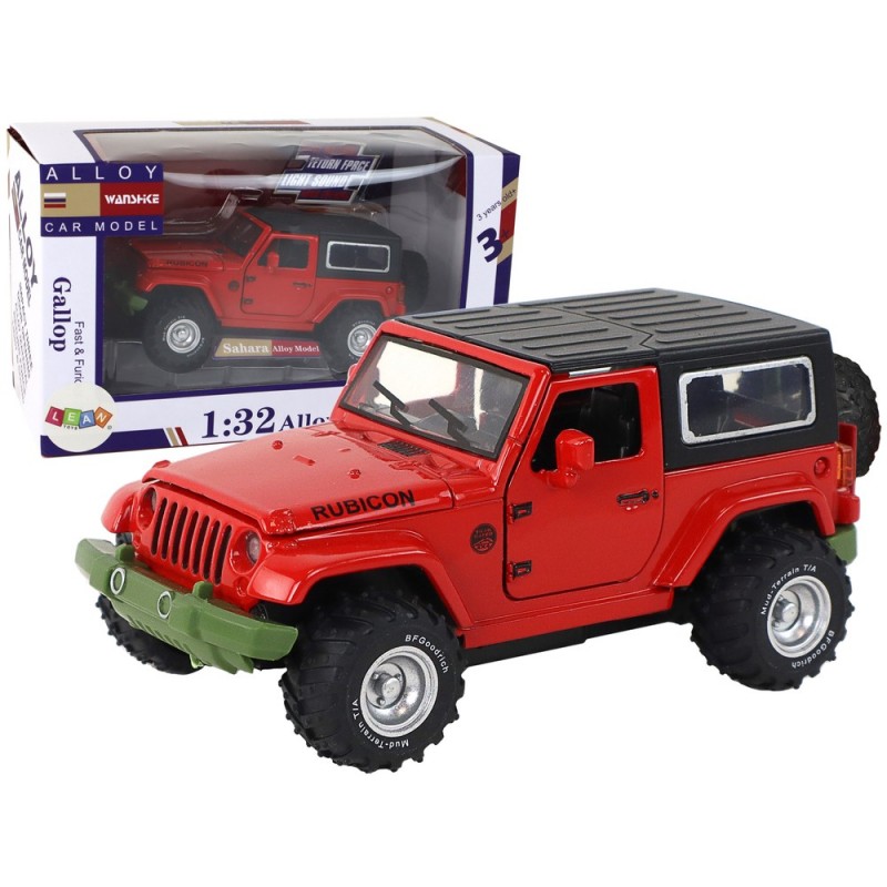 Off-Road Car Battery Powered Friction Drive Metal Red 1:32