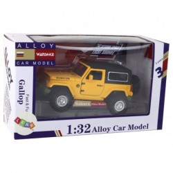 Off-Road Car Battery Powered Friction Drive Metal Yellow 1:32