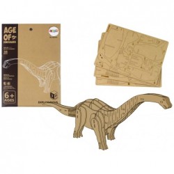 Wooden 3D Spatial Puzzle Brontosaurus Educational Assemblage 38 Pieces