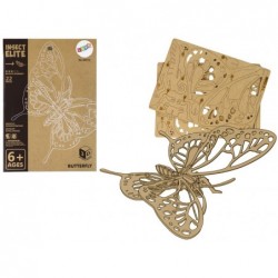 Wooden 3D Butterfly Spatial Puzzle Educational Assemblage 22 Elements