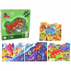 Puzzle Dinosaur World 4 in 1 Puzzle Dinosaurs 4 Pictures 73 Pieces.