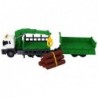 Truck With Crane Friction Drive Sounds Green Wood 1:16