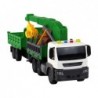 Truck With Crane Friction Drive Sounds Green Wood 1:16